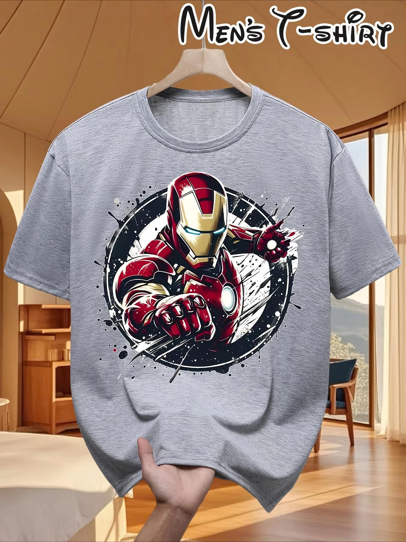 

2026 new Marvel Iron Man T Shirt Men Fashion Casual Short Sleeve Tee Tops Summer Cool TShirt Male Streetwear Plus Size 4XL
