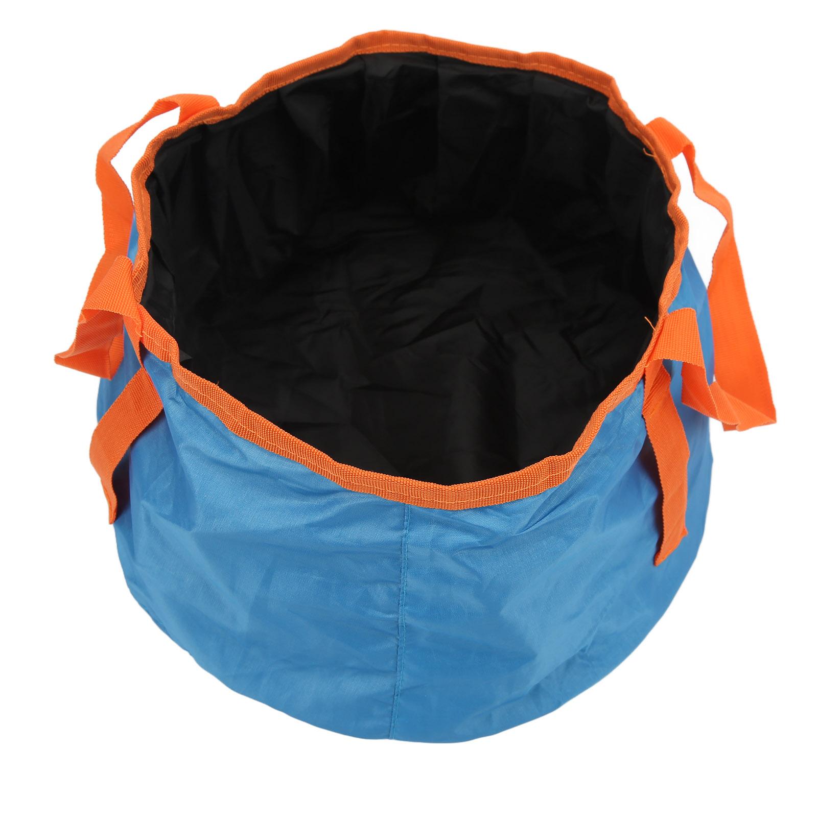 Уличный складной таз Круглый Прочный износостойкий Прочный Надежный Портативный таз для Путешествий Кемпинга Синий синий