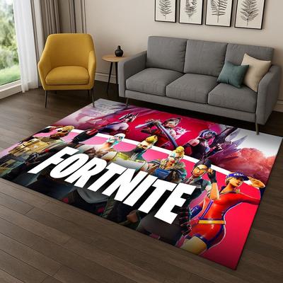 3D F-Fortnite Game Cartoon Carpet Rug for Bedroom Living Room Sofa Doormat Home Decor,Kids Play Area Rug Non-slip Christmas Gift
