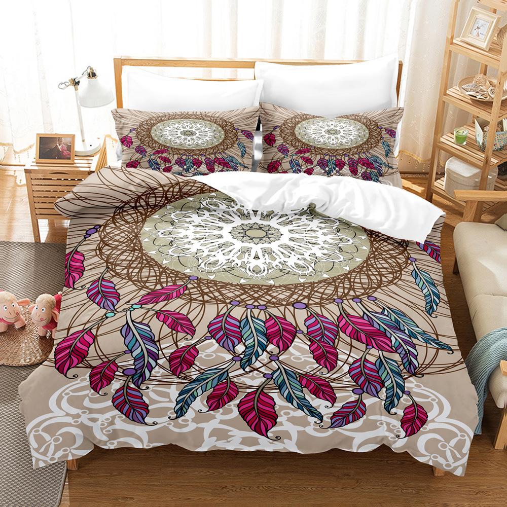 Feather Bedding Kit Size Digital Printing Three-Piece Set