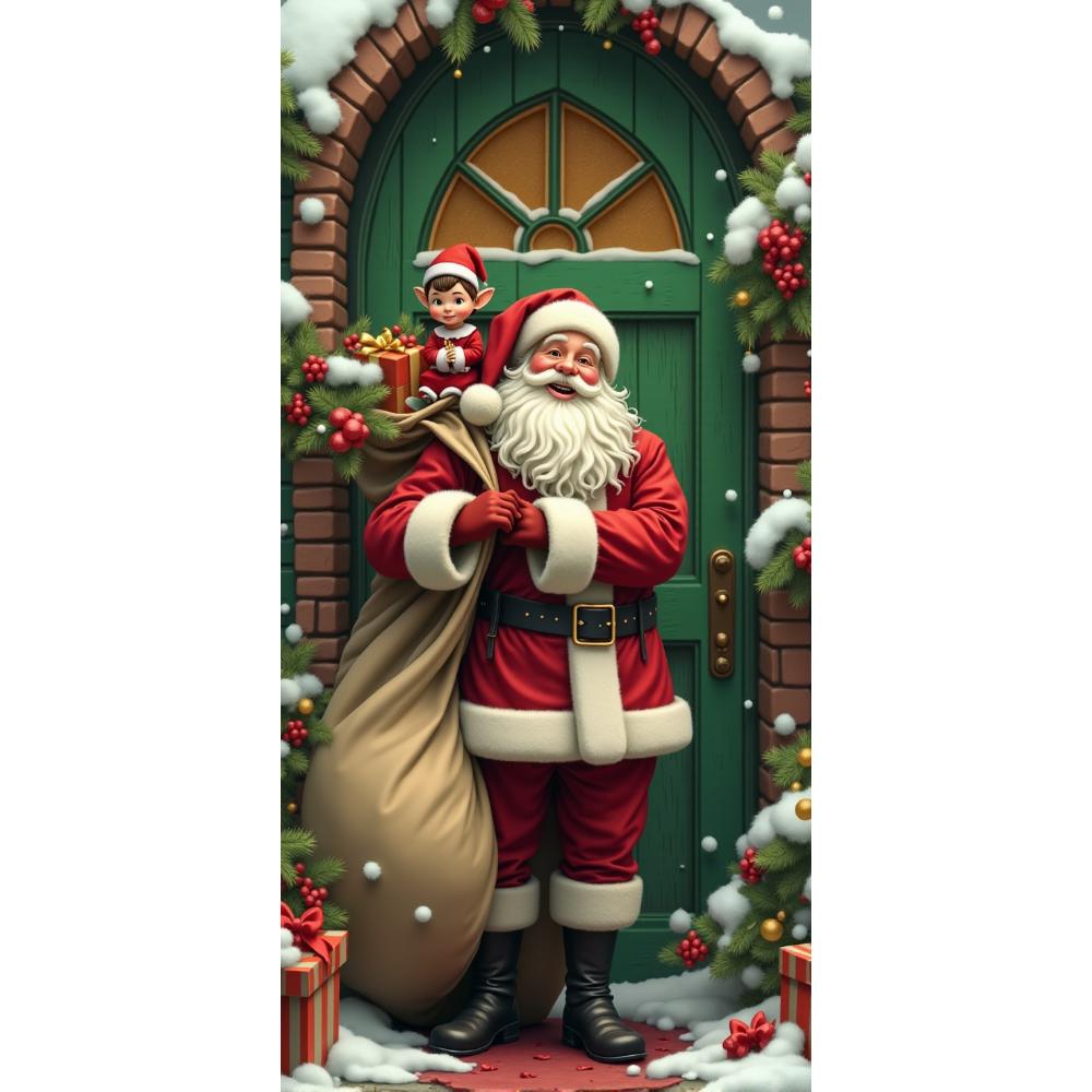 

Gift Cover Customizable Holiday Banner Display Waterproof Decoration For Winter Events Family Outdoors L