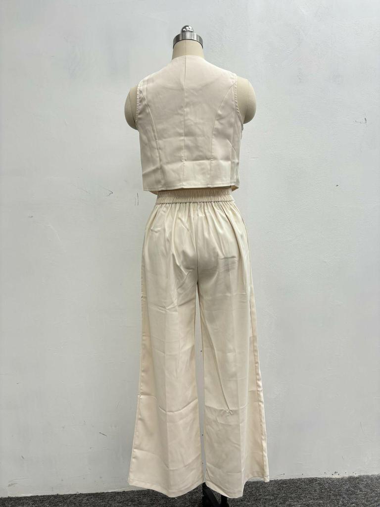 In Stock 2024 Summer Women's High-End Casual Two-Piece Set: European and American Style Long Pants
