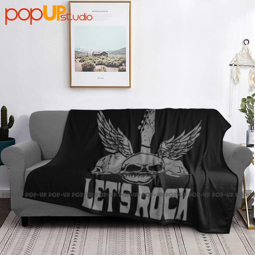 Heavy Metal Rock Hard Grunge Death Gothic Gig Let'S Rock Skulls Head Ultra-Soft Blanket Quilt Winter Sofa Cover Bed Covers