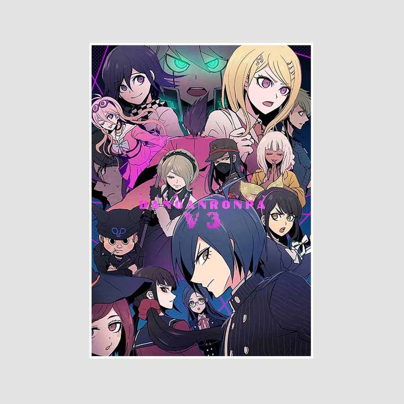 

Ретро Білий папір Мультфільм Фігурка Плакати Естетична класична гра Danganronpa Плакат Настінний декор Домашня кімната Бар Кафе Прикраса Художній живопис 30x21cm