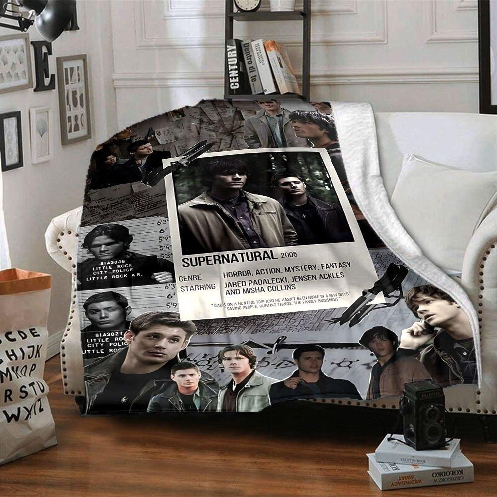 1 Stück Supernatural 22 Decke Weiche Warme Überwurfdecke für Zuhause, Büro, Reisen Ganzjahres Gemütliche Bettwäsche Geschenk, Büro Gemütliches Accessoire