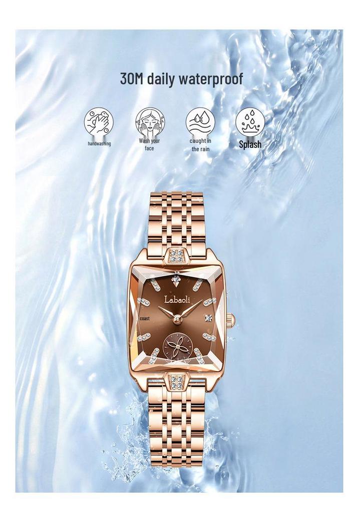 La Baoli Women's Waterproof Quartz Steel Band Wristwatch - Popular Style LA613