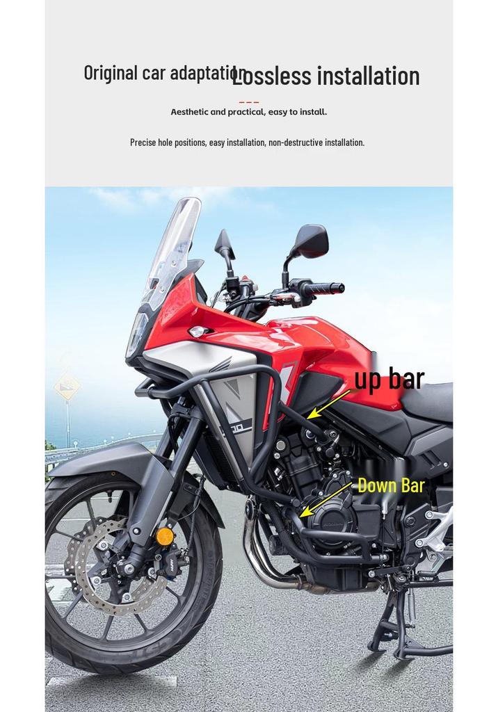 Honda NX500 Full Protection Upper & Lower Engine Bumper Bars - Anti-fall Modified Accessories