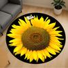 1pc Sunflower Round Chair Mat Area Rug - Non-Slip, Floor Mat for Office, Bedroom, and Indoor Decor C1118206