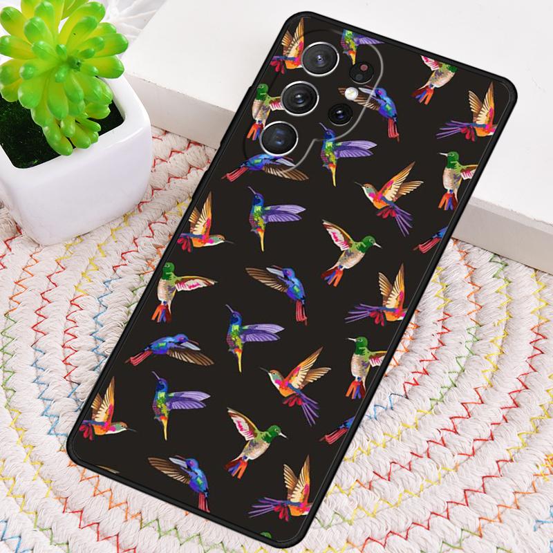 Hummingbird print Silicone Phone Case For Samsung Galaxy note 10 pro S26 S25 S24 S23 S22 S21 Plus S25Ultra Capa Cover