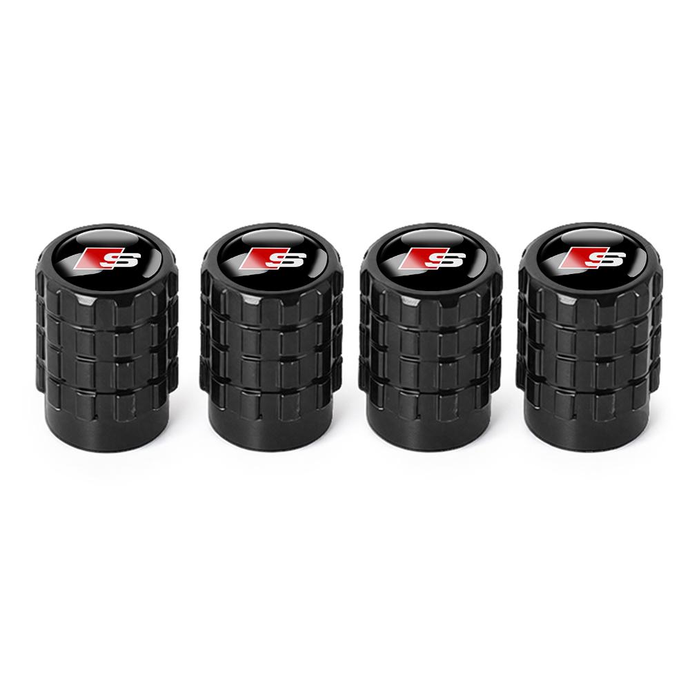 2026 4Pcs Car Tire Valve Caps Metal Wheel Dust Covers Accessories For Audi Sline A1 A2 A3 A4 A4L A5 RS RS3 RS4 RS5 RS6 R8 S1 S2 S3