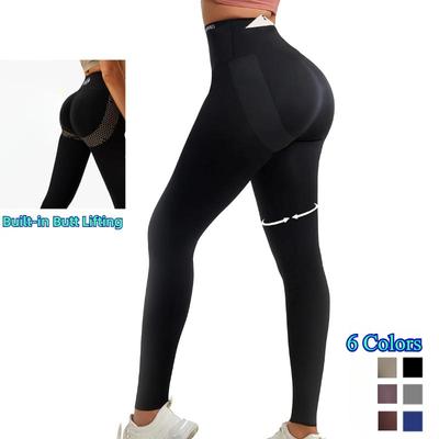 Women's Compression Leggings Yoga Pants Hip Seamless High Waist Abdominal Stretch Shaping Pants Casual Sports Fitness Trousers