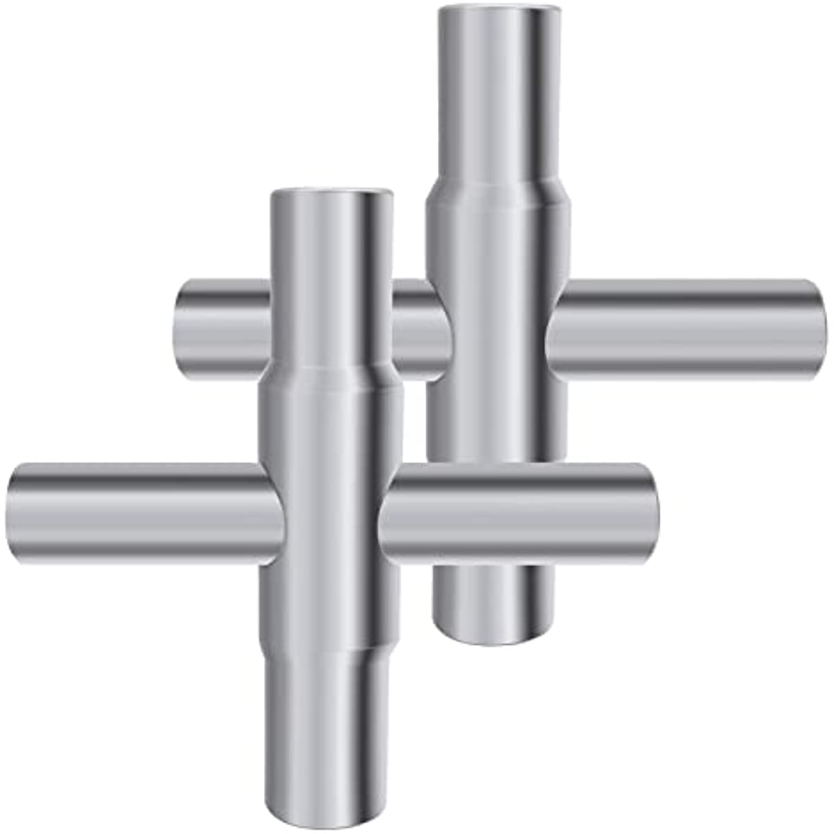 

4-сторонній ключ Sillcock Key Heavy Duty Water Key Сталевий ключ для водопостачання для патрубок клапанного крана та нагрудника шланга, 2 упаковки