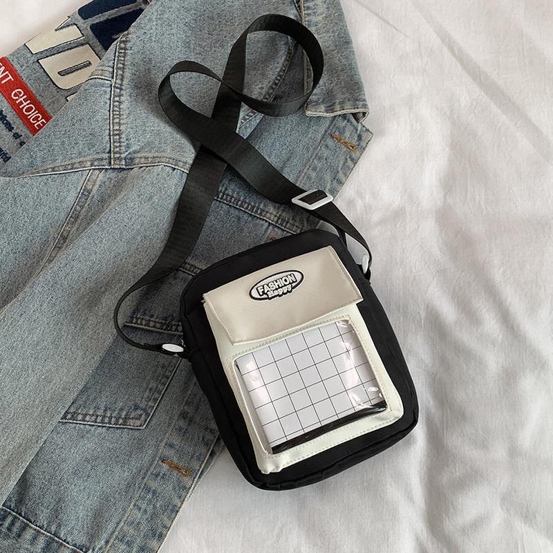 

Cute Stylish Japanese Ins Casual Crossbody Bag For Girls In Black White Blue And Pink