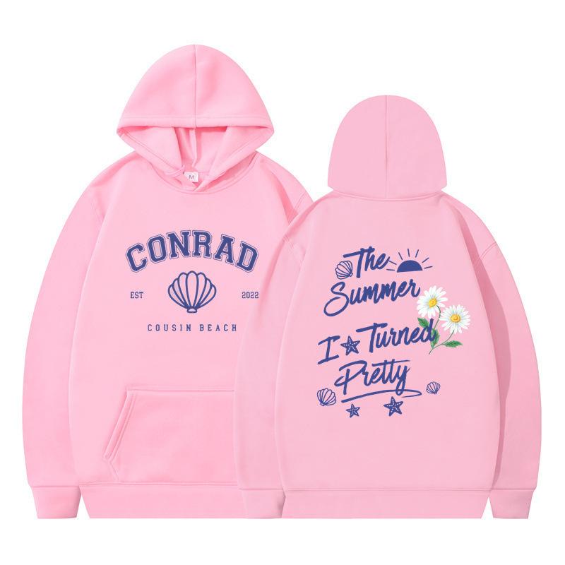 The Summer I Turned Pretty Printed Loose Hooded Sweater Hoodie