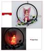 Solar Enamel Flower Fairy Iron Hanging Lawn Ornament Lights