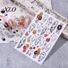 Nail Art Stickers Halloween Stickers, Ghost Flower Skull Spider Web Self-Adhesive DIY Decorations Manicure Decals, Supplies for Women Girls