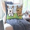 1pc M-Maltese Animation Pillow Case Square Pillow Bedroom Sofa Leisure Comfort Cushion Car Living Room Home Decoration 40X40