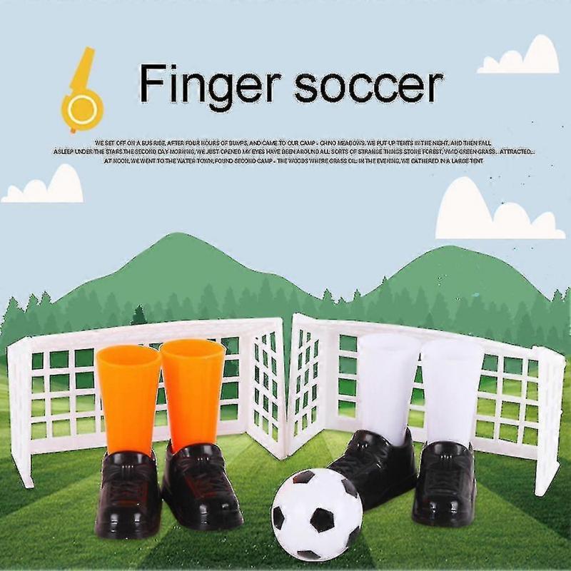 Blue Funny Mini Finger Soccer Football With Goals Kids Toy
