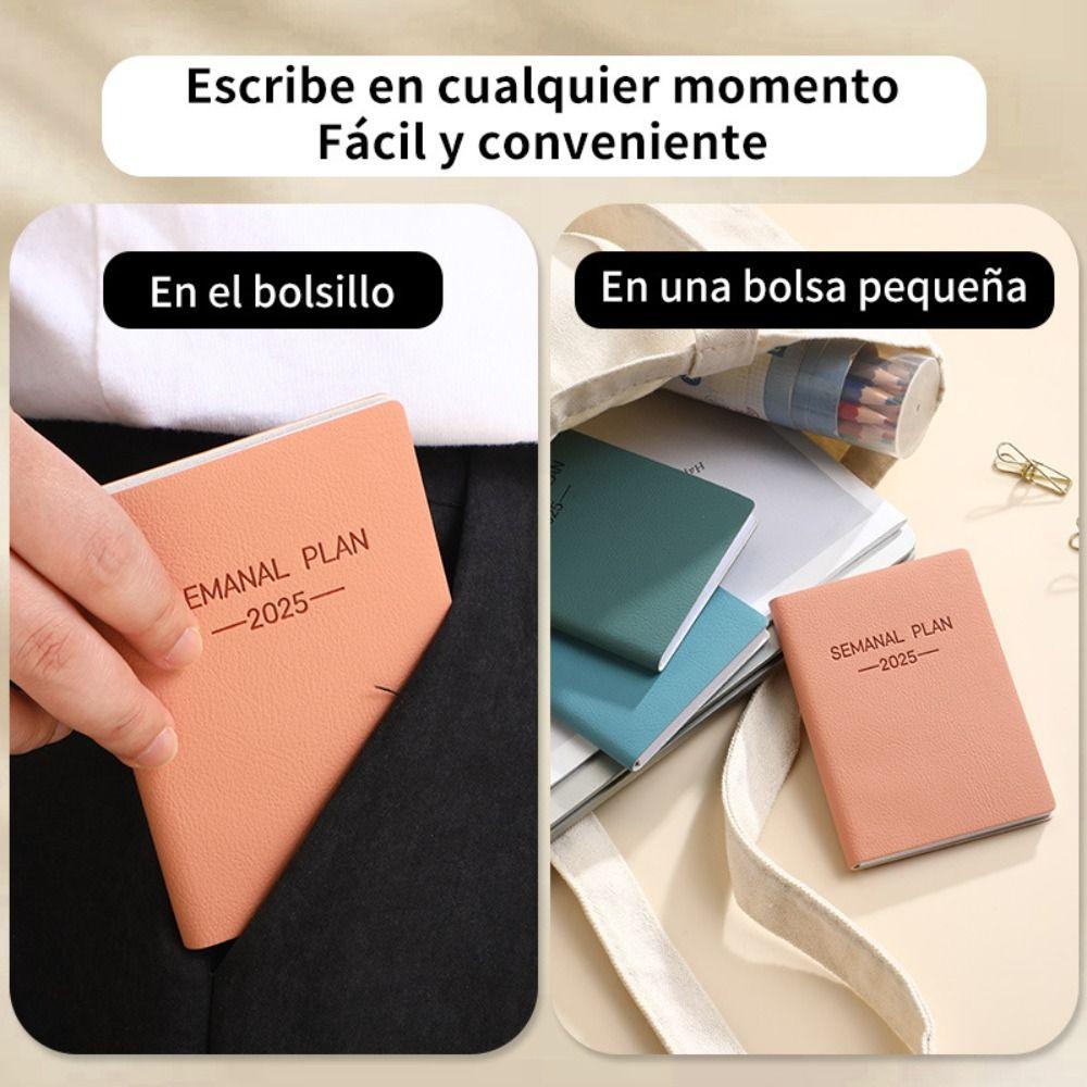 with Calendar 2025 Agenda Book A5 A5 Notebook Creative Daily Weekly Monthly Planner  School Office
