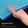 Thickened A4 Waterproof Grid Zipper Bag - Transparent Document & Stationery Storage