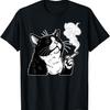 Cat Meme Cat Smoking Cigarette For Men Women T-Shirt