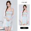 Women's Palace Style Satin Lace Sheer Padded Backless Cami Sleep Dress with Robe Set