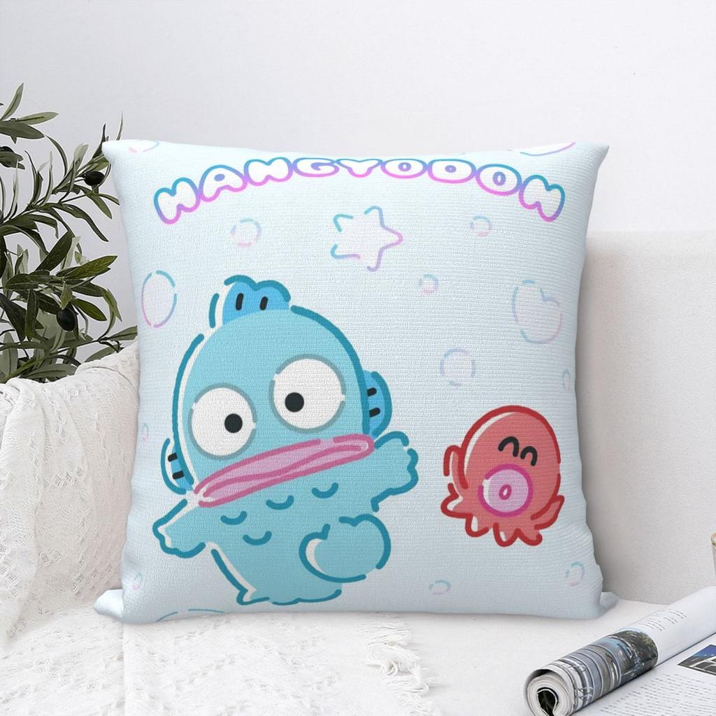 Hangyodon Cute Cartoon Pillowcase Soft Polyester Cushion Cover Gift Pillow Case Cover Home Square 45X45cm