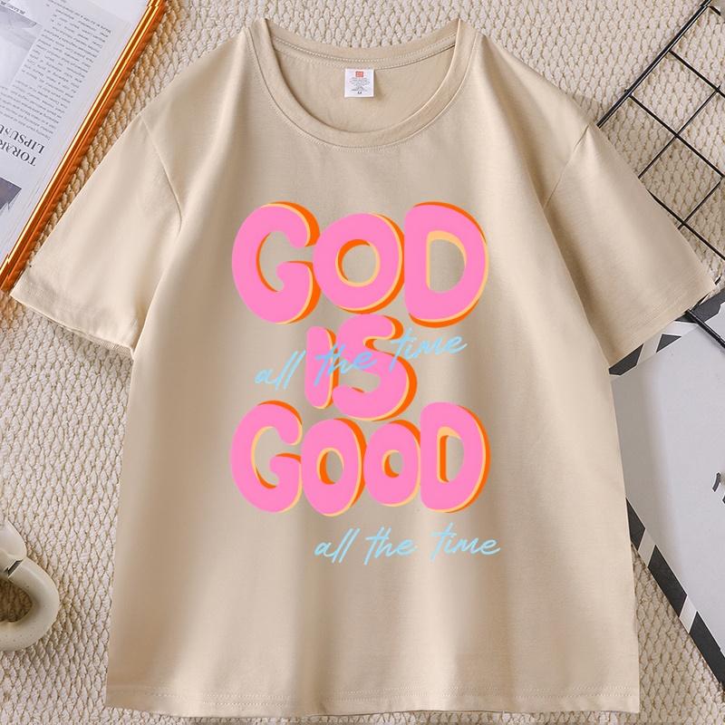 God Is Good Christian T Shirt for Men Women Christian Religious T-shirt Bible Verse Thanksgiving Tshirt Short Sleeve Unisex Tops