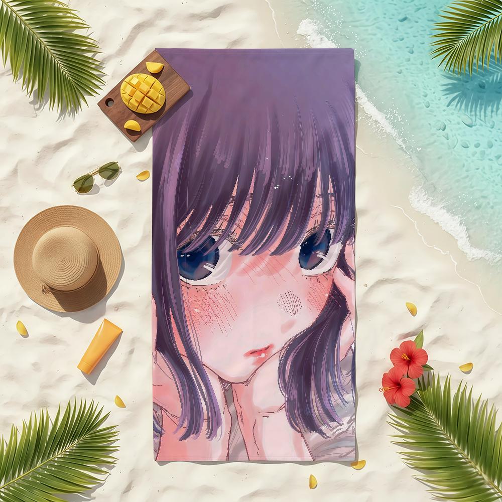 Anime K-Kaoruko W-Waguri Towel Soft Pool Gift For Travel Gym Shower Camping Quick Dry Sports Beach Towels