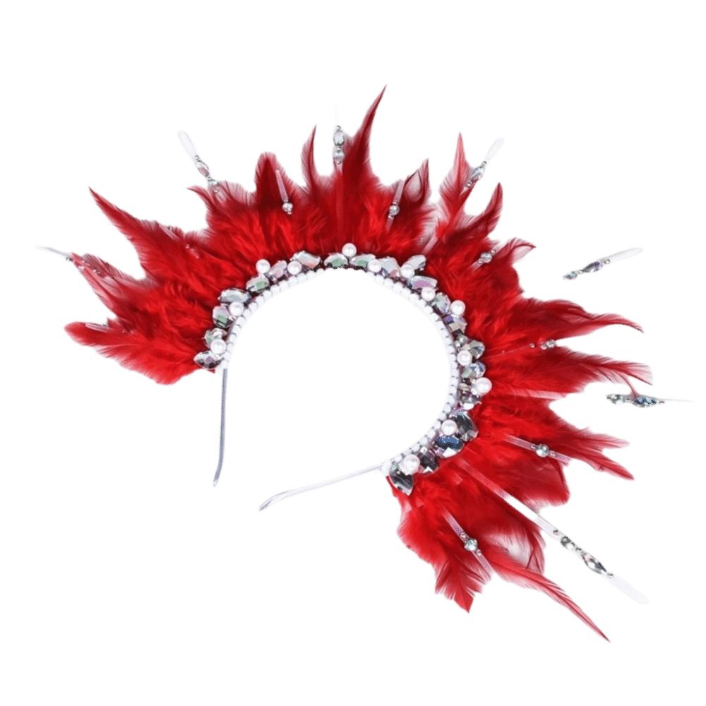 Retro Peacock Feather Headband Creative Hair Hoop Peacock Headwear  Party Hair Accessory
