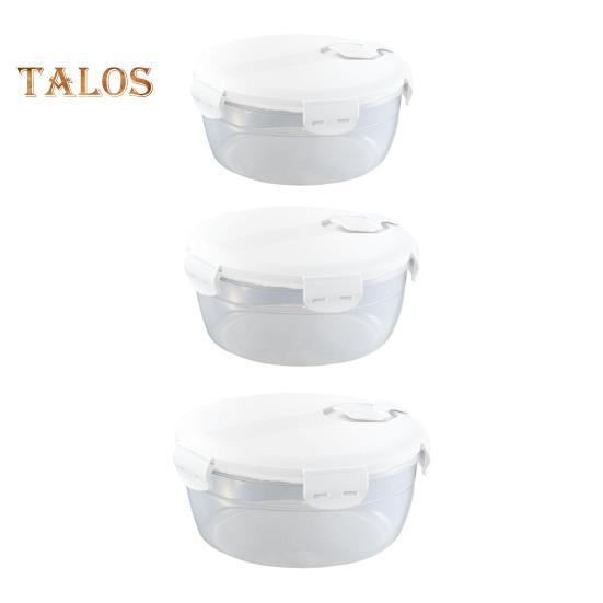 3 шт./компл. герметичные контейнеры для хранения пищевых продуктов, пищевой пластик, герметичная коробка для овощей, легко очищаемая пищевая корзина для холодильника, консервированные зерна, мука, сахарная лапша 3pcs белый