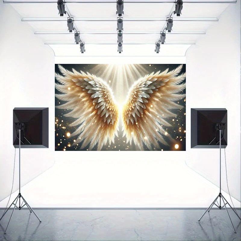 Multi Functional Angel Wing Polyester Background Fabric - Perfect for Birthday Parties, Cake Table Decoration