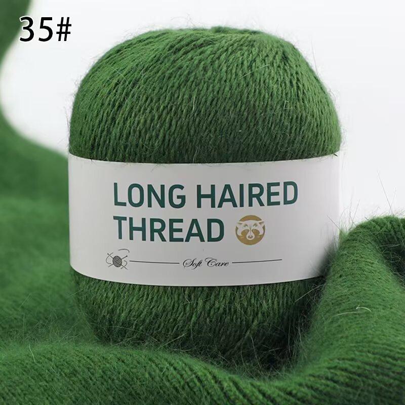 Filato di Pile di Visono a Pelo Lungo 50G Cappello Sciarpa Giacca Lavorati a Mano Moda Autunno Inverno Filato