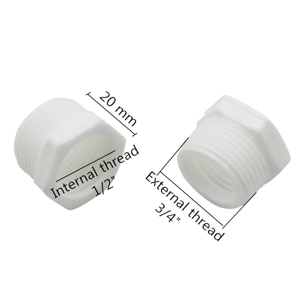 1/2" 3/4" 1" Female/Male Thread Reducing Connectors Garden Irrigation Plastic Joints Fish Tank Aquarium Drain Pipe Fittings 5Pcs