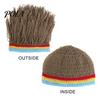 Perückenmütze, Hohe Elastizität Gestrickte Wolle Handgehäkelt Lustige Mütze, Dreads-Design Wollene Perückenkappe für Party Halloween Tägliches Tragen