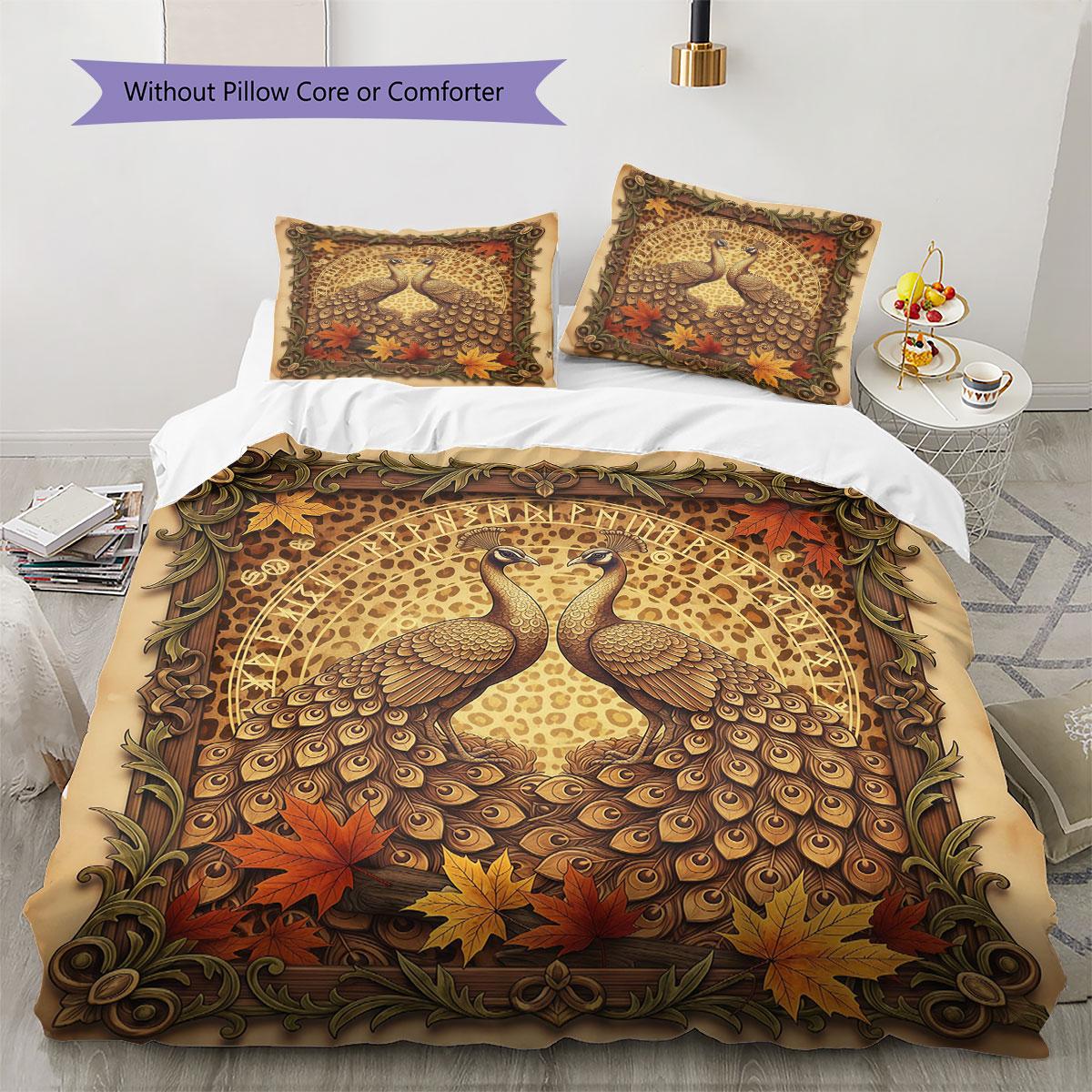 

Retrobirds Pattern Bedding Quilt Set Quilt Cover Pillowcase Home Decoration Birthday Gift (1 * duvet cover + 2 * pillowcase, without core) 135x200cm