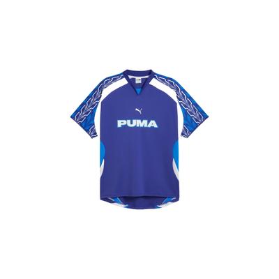 Camisa de Futebol Relaxada Drycell Confortável Versátil Macio Moda Manga Curta Tops Unissex Azul Roxo 628416-27
