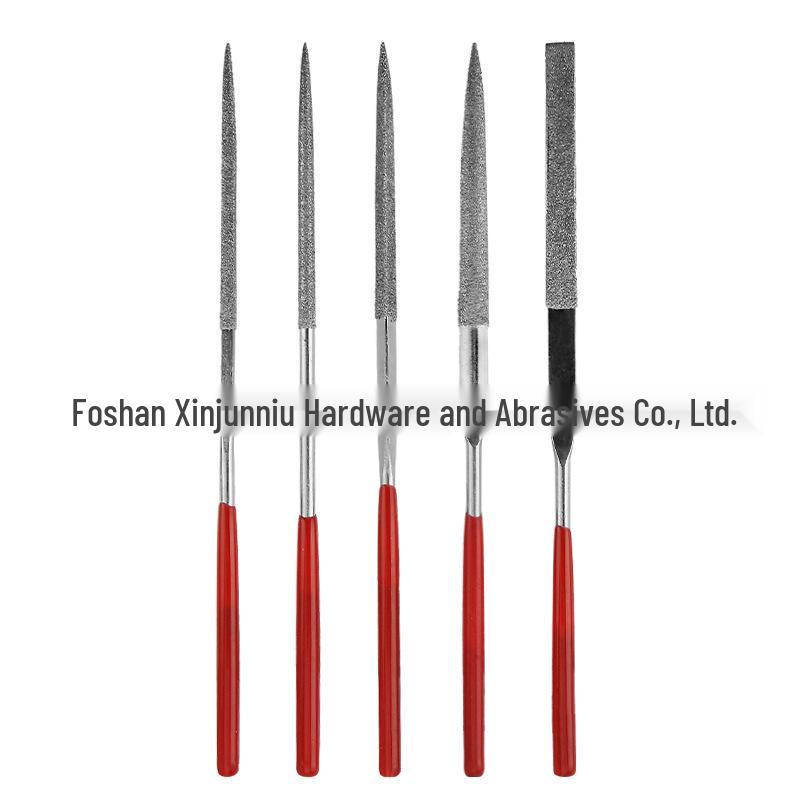 Diamond Grit Shaping Files Set: Electroplated Flat & Round Files for Woodworking