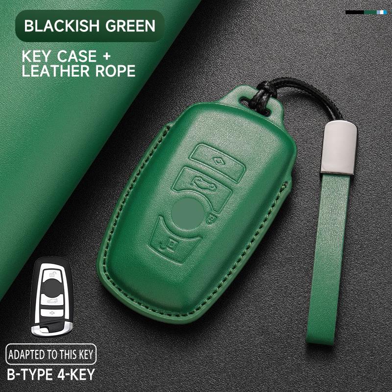 Leather Car Key Cover Case Protection Shell Keychain For Bmw F20 F30 F31 F21 F11 X3 F25 X4 I3 M3 M4 1 3 4 5 Series 320i 530i 550