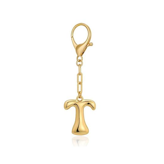 Letter Keychain Mini 3D Alphabet Charm Key Chain with Lobster Clasp Lightweight Bags Keys Bracelets Accessory