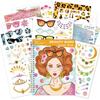 Dress Up Dress Up Sticker Book Self-Adhesive Dress Up Sticker Set Coloring Sticker Book  For Girls