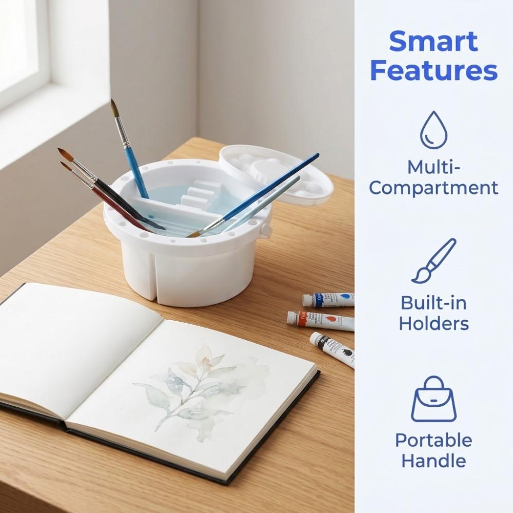 Lightweight Build Multi-purpose Washing Bucket Plastic Handled Water Tub  Studio Art Practice
