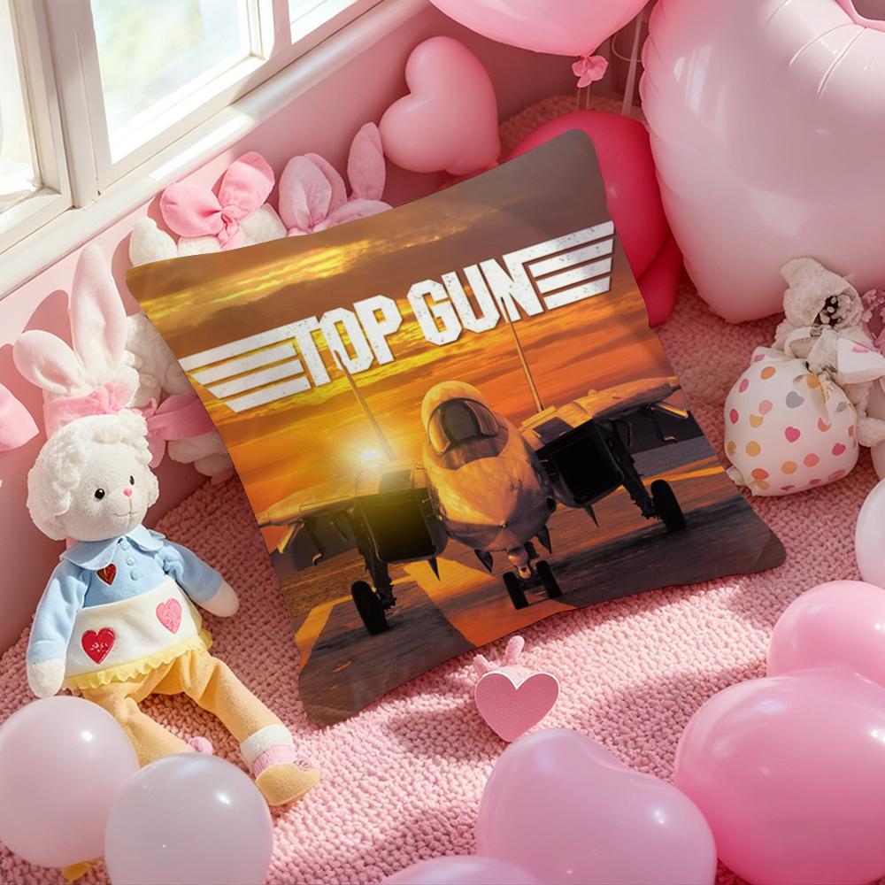 Film T-Top Gun Classic Cushion Cover Pattern Printed Pillowcase for Living Room Sofa Cushion Cover & Bedroom Decor
