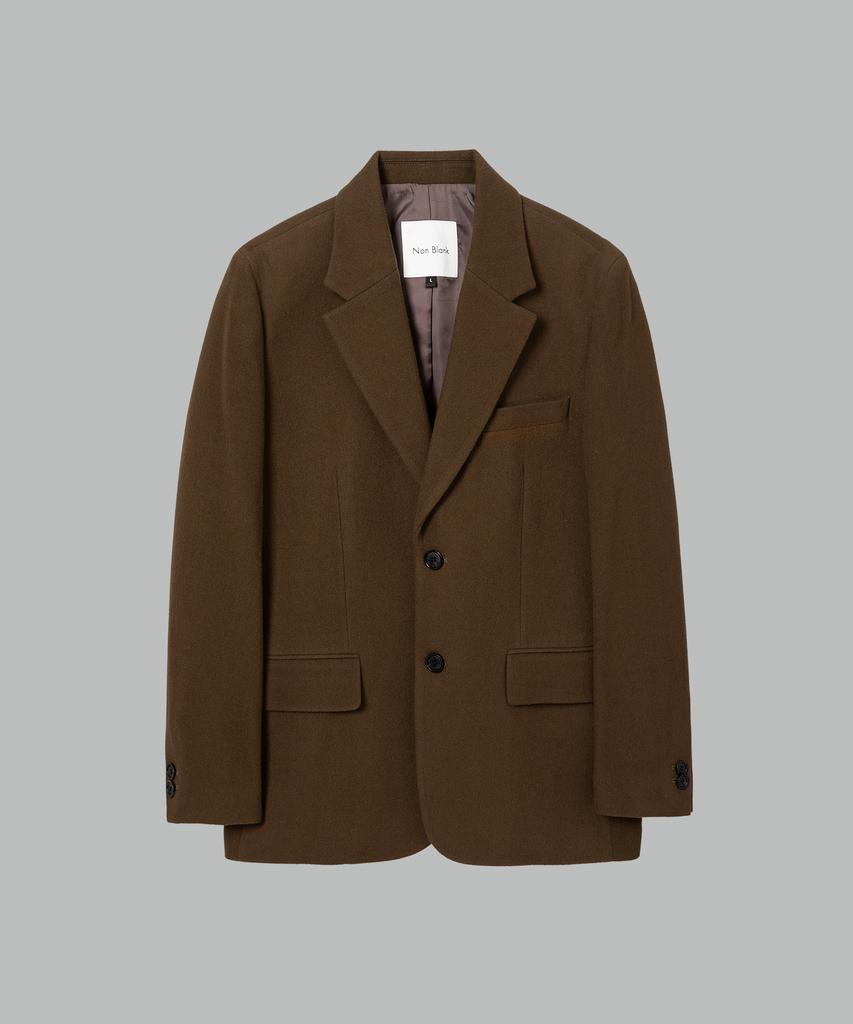 NONBLANK Wool Flannel Loose Fit Jacket_Brown