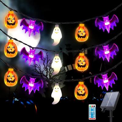 Halloween Lights Light Total Solar 8 Lighting Remote Halloween Solar Illumination LED Solar String Lights with Timer Halloween Hanging String