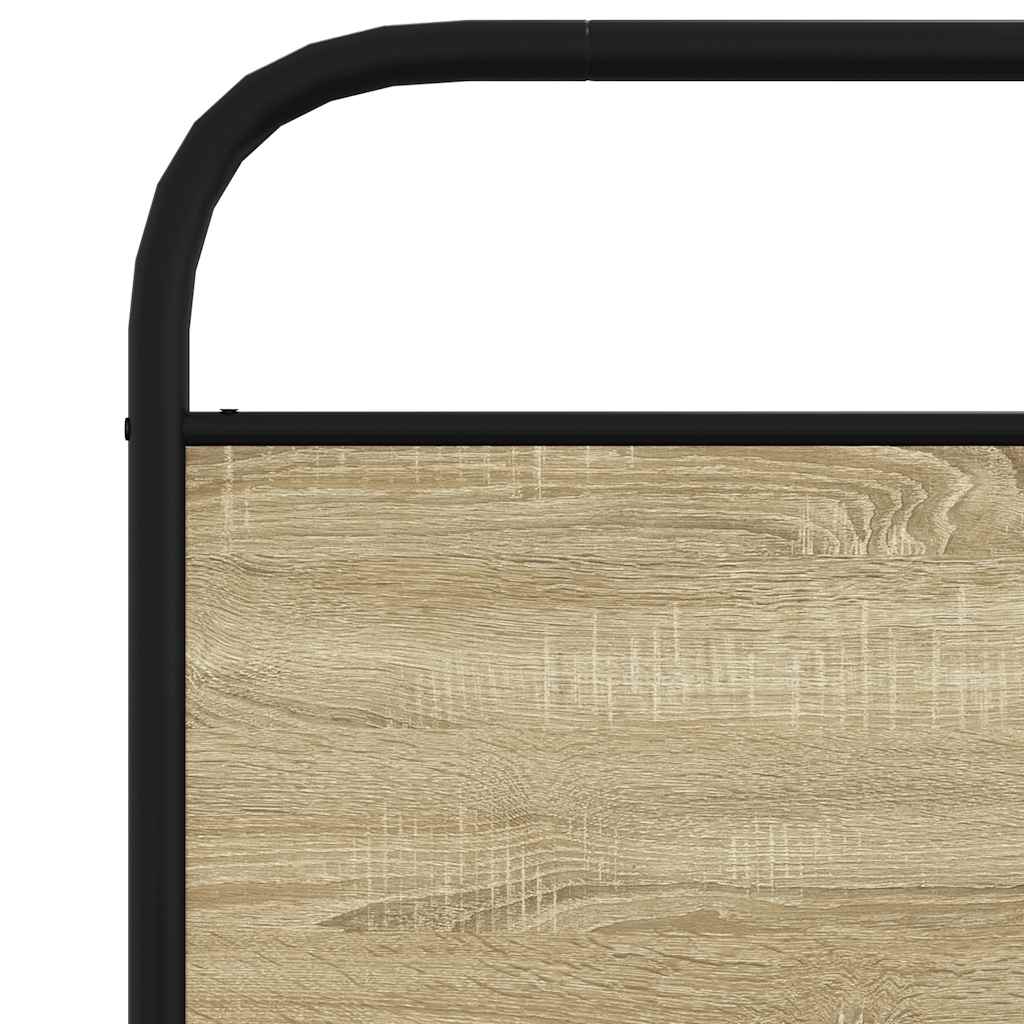 Bed Frame without Mattress 100 x 190 cm Sonoma Oak Wood Based Material