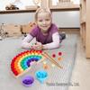 Rainbow Beads Baby Toy: Color Sorting & Hand-Eye Coordination Trainer