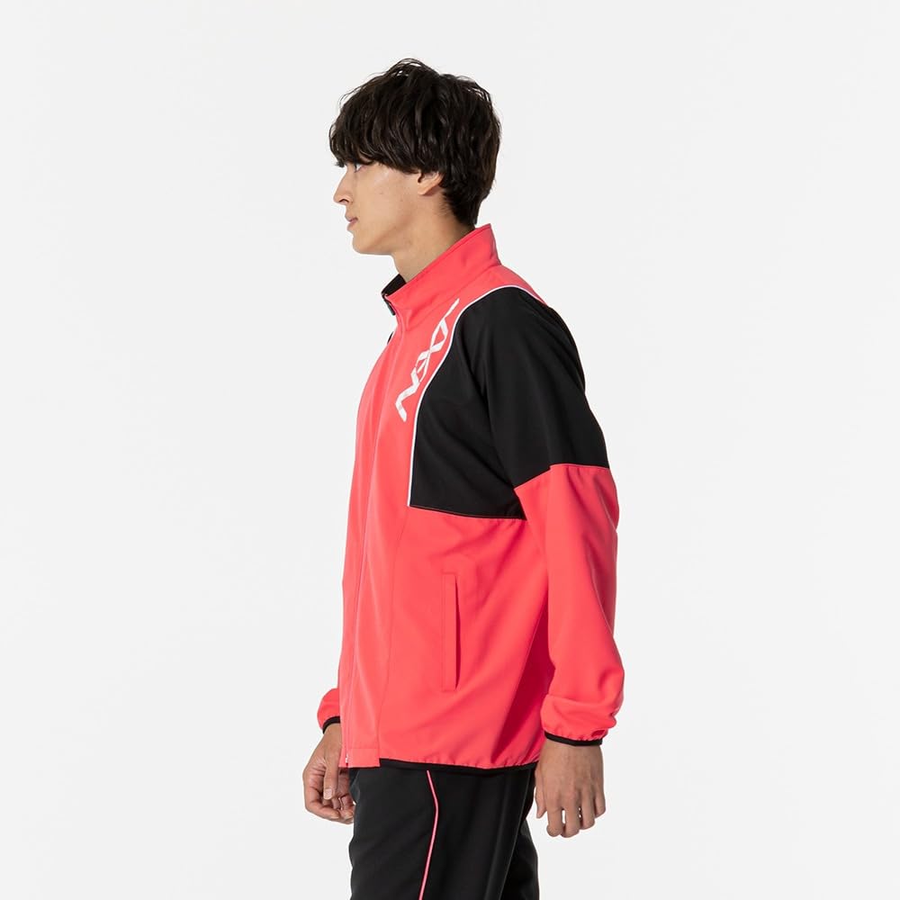 Mizuno N-XT Move Cross Jacket, UPF 50+, Moisture-Wicking, Quick-Drying, Stretch Jersey, Unisex, Size 32JCB220, Radiant Red, Size S