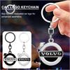 3D Metal Car Badge Keychain Zinc Alloy Keyrings Auto Accessories for Volvo R Design T6 AWD C30 C40 C50 C70 S40 S60 S70 S80 S90 V40