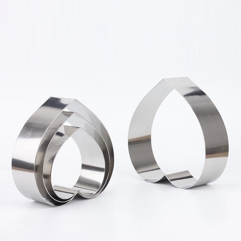 WS Stainless Steel Heart-shaped Mousse Ring Cake Mold